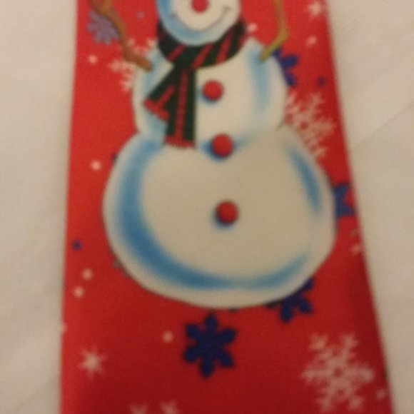 Lot of 2 Christmas Ties Snowman and Christmas tree - Picture 6 of 10